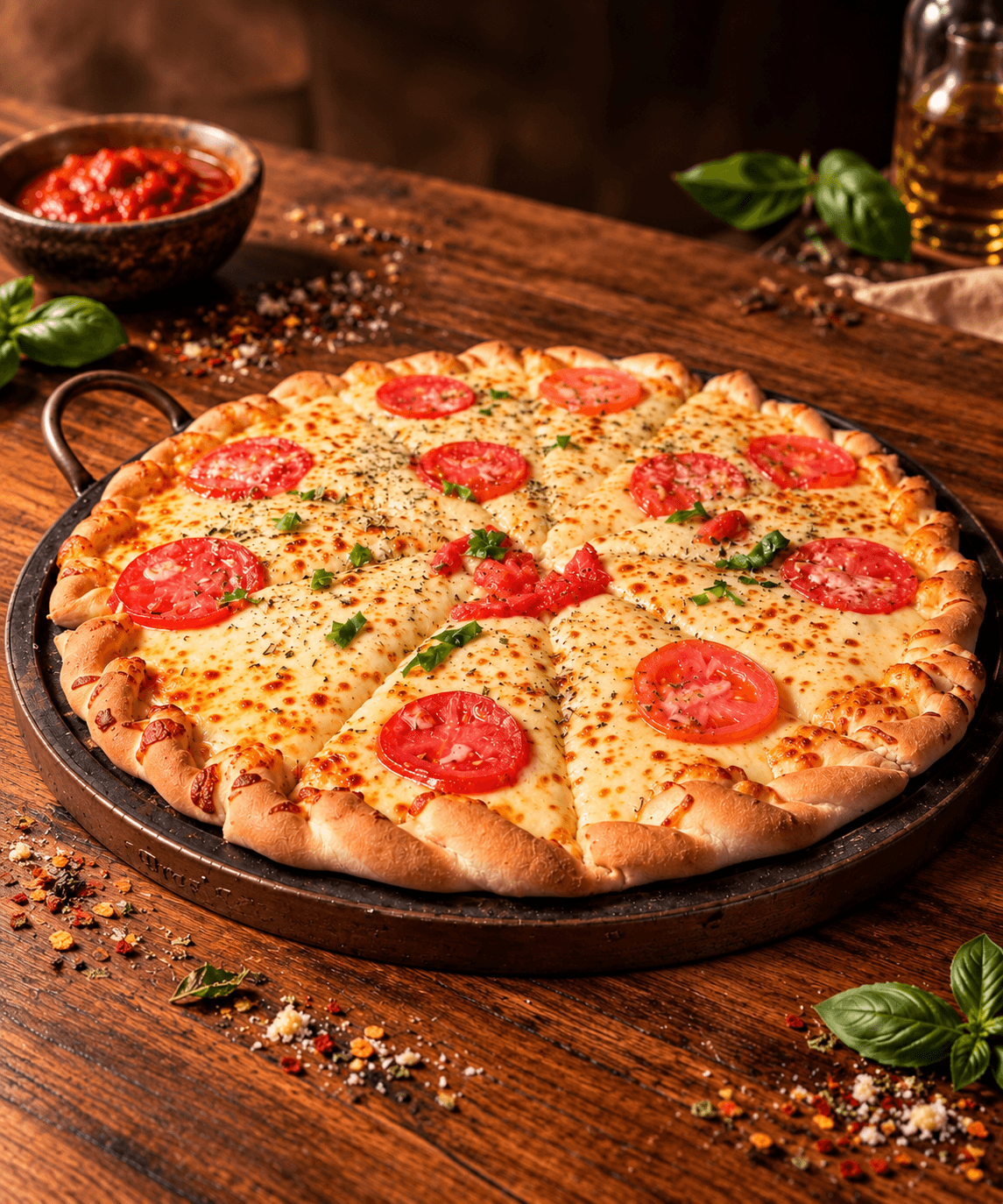 Fatia de pizza do rodízio da Pizzaria TorTilhão