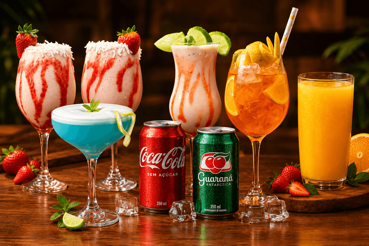 Bebidas da Pizzaria TorTilhão